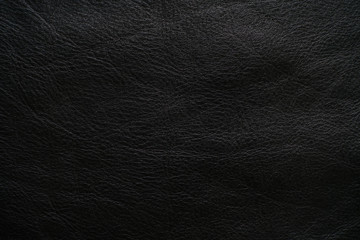 Genuine black full grain leather texture