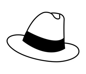 elegant gentleman hat icon