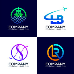 Set Of Modern Business Logo Design