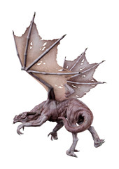 Fototapeta premium 3D Rendering Fairy Tale Dragon on White