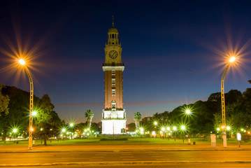 clock tower at night