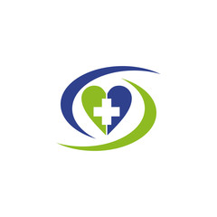 Medical and health care logo design vector template