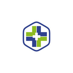 Medical and health care logo design vector template