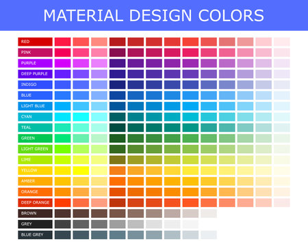 Set of flat colors template. Collection palette for computer and mobile interfaces