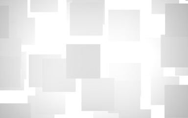 White abstract background. Misty backdrop with grey squares. 3D illustration