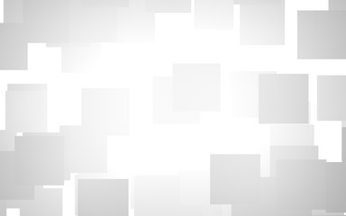 White abstract background. Misty backdrop with grey squares. 3D illustration