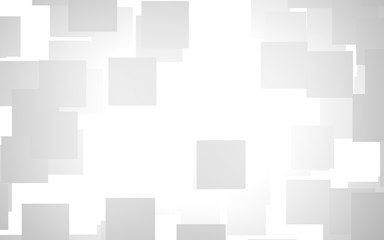 White abstract background. Misty backdrop with grey squares. 3D illustration