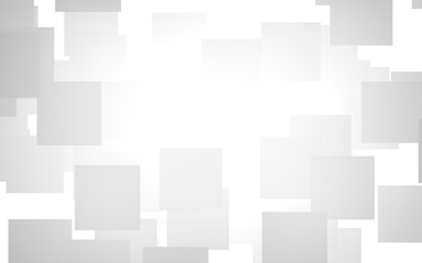 White abstract background. Misty backdrop with grey squares. 3D illustration