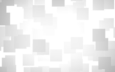 White abstract background. Misty backdrop with grey squares. 3D illustration