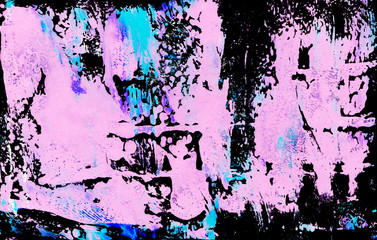 Design for backgrounds, hand painted with watercolor and splashes of black and pink colors