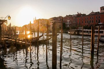 Naklejka premium venice at sunset