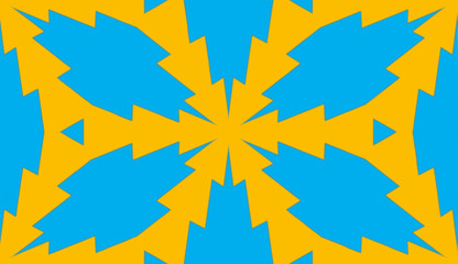 Ornate geometric pattern and artfully abstract multicolored background