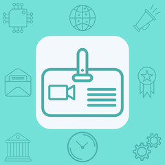 Press card vector icon sign symbol