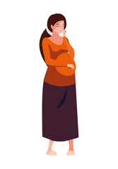 Obraz premium beautiful pregnancy woman character