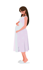 beautiful pregnancy woman character