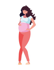 beautiful pregnancy woman character