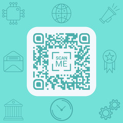 QR code vector icon sign symbol