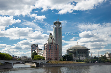 view of Moscow river in the center of Moscow