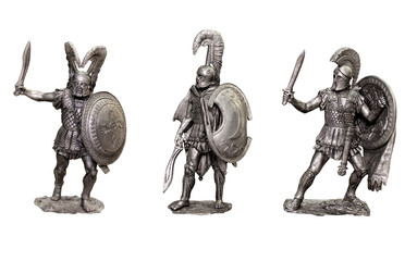 Greek hoplite illustration. Ancient warriors set. Historical illustration.