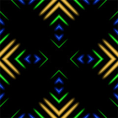 Pattern tile, ornate geometric pattern and abstract colored background