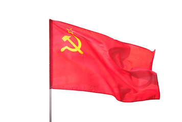 Soviet Union, Ussr flag isolated on white background   -