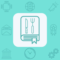 Recipe book vector icon sign symbol