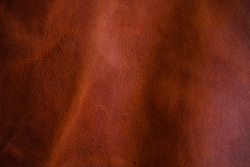 Red brown vegetable tanned cartier leather