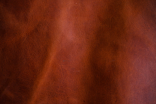Red brown vegetable tanned cartier leather