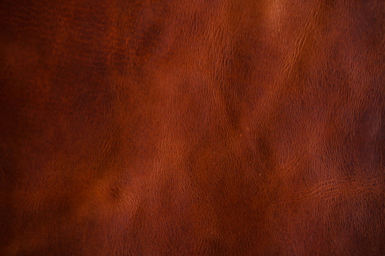 Red brown vegetable tanned cartier leather