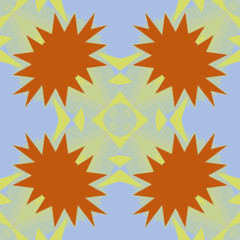Pattern tile, ornate geometric pattern and abstract colored background