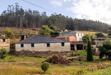 Rural town in the north of Spain in a sunny day