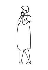 beautiful pregnancy woman character