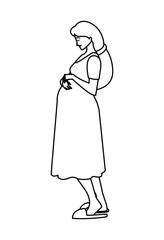 beautiful pregnancy woman character