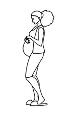 beautiful pregnancy woman character
