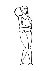 beautiful pregnancy woman character