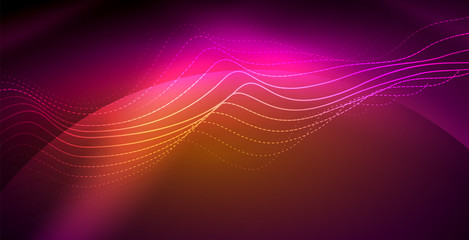 Neon lines shiny glowing background