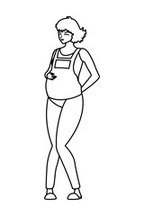 beautiful pregnancy woman character