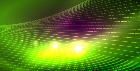 Obraz premium Shiny neon space background