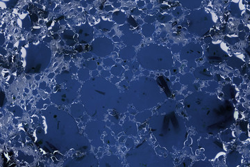 Abstract view of broth in blue tones