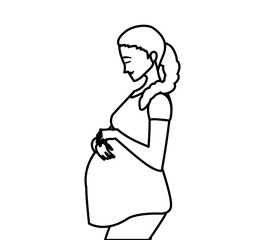 beautiful pregnancy woman character