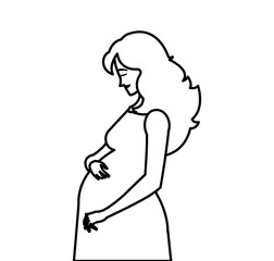 Fototapeta na wymiar beautiful pregnancy woman character