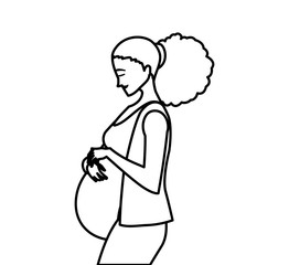 beautiful pregnancy woman character