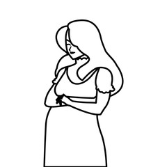 beautiful pregnancy woman character