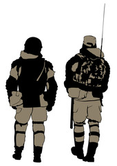 People of special police force on white background