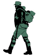 People of special police force on white background