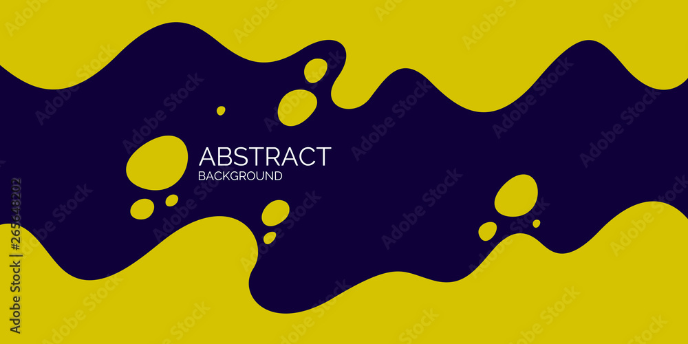 Poster bright poster with dynamic waves. vector illustration in minimal style