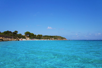 Tourist beach coast for relaxing in the resort.