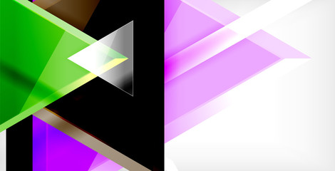 Dynamic triangle composition abstract background