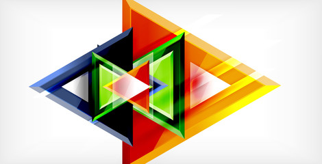 Dynamic triangle composition abstract background