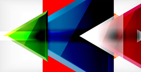 Dynamic triangle composition abstract background